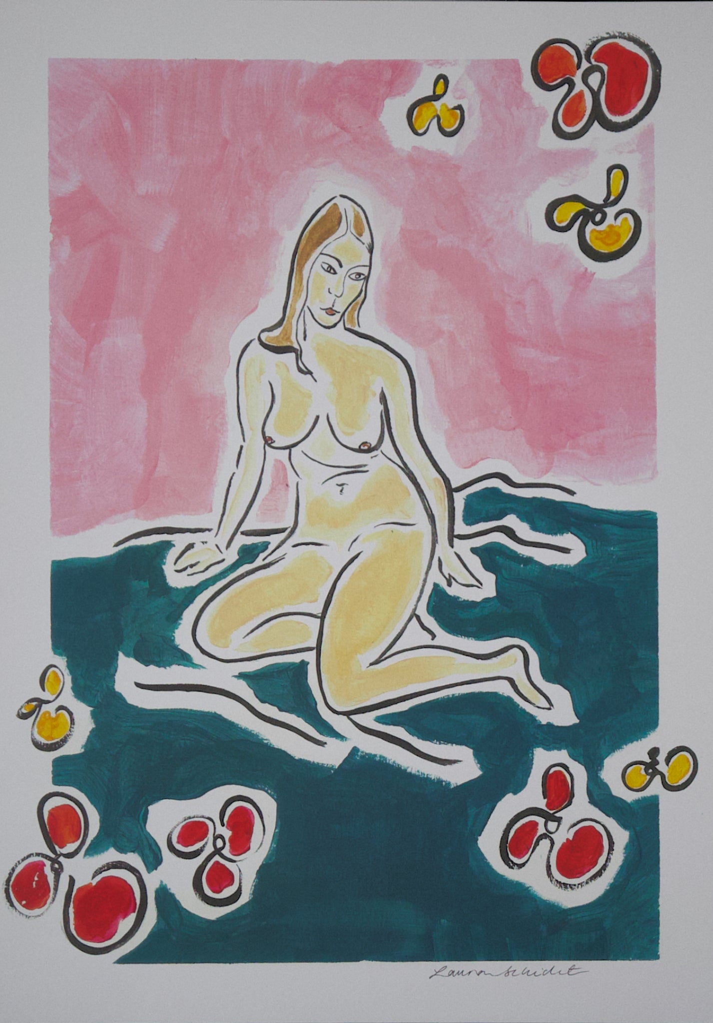 Seated Nude Print